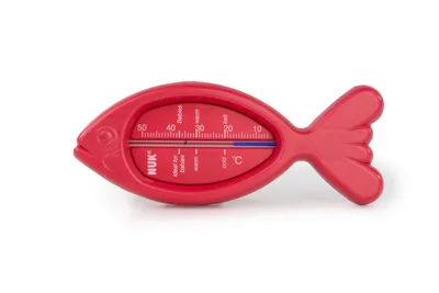 Produktbild von NUK Badethermometer in Fisch-Form Badewannen-Thermometer Babythermometer in Rot