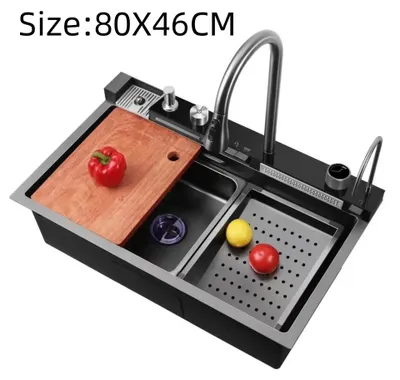 Immagine prodotto di Rubinetto da cucina - Rubinetto in acciaio inossidabile - Miscelatore per cucina - Rubinetto resistente - Acciaio inossidabile - Cartuccia Vetroceramica