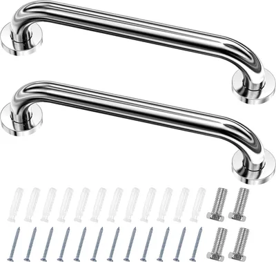 Produktbild von Haltegriff, Edelstah Duschgriff, Badewannengriff, Wandgriff, Rutschfest, 2 Stück 30cm Wandhalte Griff für Senioren, Kinder