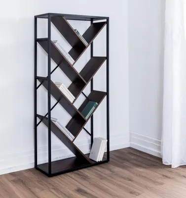 Produktbild von Wohnzimmerregal, ca. 74 x 30 x 153 cm - Braun