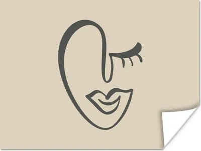 Produktbild von MuchoWow® Poster Frau - Gesicht - Lippen 160x120 cm - Foto Plakat