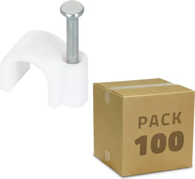 Produktbild von 100er Pack Kabelklemme Weiss 10 mm²