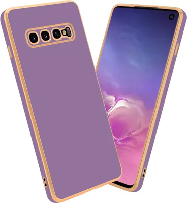 Produktbild von Cadorabo Schutzhülle für Samsung Galaxy S10 4G Hülle in Lila Handyhülle TPU Silikon Kameraschutz Etui Case