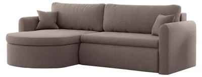 Produktbild von Universelles Ecksofa Verona L mit Schlaffunktion, für das Wohnzimmer, braun