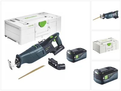 Immagine prodotto di Festool RSC 18 EB-Basic Seghetto a batteria 18 V Brushless + 1x batteria 5,0 Ah + Systainer - senza kit di ricarica