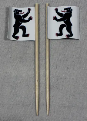 Produktbild von Party-Picker Flagge Appenzell Innerhoden Kanton Schweiz Papierfähnchen in Spitzenqualität 25 Stück B