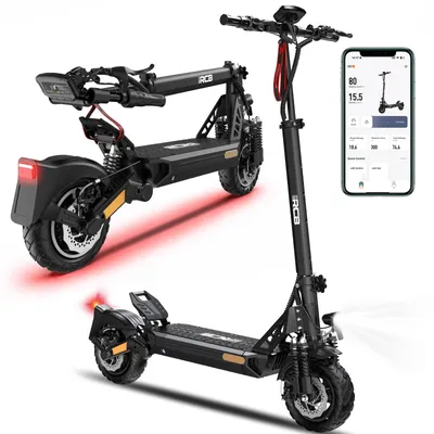 Produktbild von RCB D5 Elektroroller,E-Scooter mit Straßenzulassung (ABE),90-100KM Reichweite,20.8 Ah Batterie,500W Motor, 10" Vollreifen,Doppelter Stoßdämpfung
