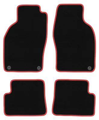 Obrázok produktu pre Velúrové autokoberce pre: Saab 9-3 I 1998-2003 kabriolet čierno-červené