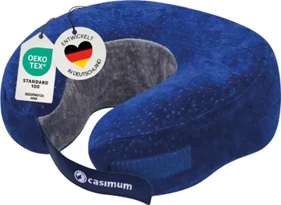 Produktbild von Reisekissen, Nackenhörnchen RELAX, Memory-Schaum, blau, CASIMUM
