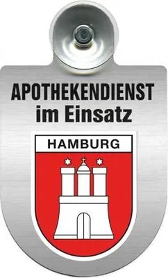 Produktbild von Einsatzschild Windschutzscheibe incl. Saugnapf - Apothekendienst im Einsatz - 309397 -  Regionen nach Wahl Color - Region Hamburg