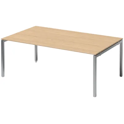 Produktbild von Bisley Cito Konferenztisch U-Gestell fixiert - Nachbildung Ahorn, Gestell: Silber, Größe:  200 x 120 cm
