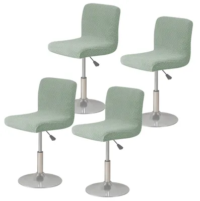 Stretch-Stuhlhussen für Barhocker, 4er-Set, hellgrün, elastisch