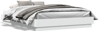 Productafbeelding van vidaXL Bedframe, wit, 120x200 cm, houtvezel