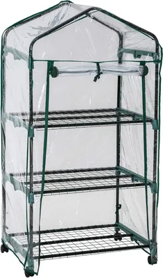 Obrázek produktu pro Mobilní fóliovníky - skleníky pro zahradu - pro pěstování rostlin - s kolečky - 69x49x133 cm - průhledné