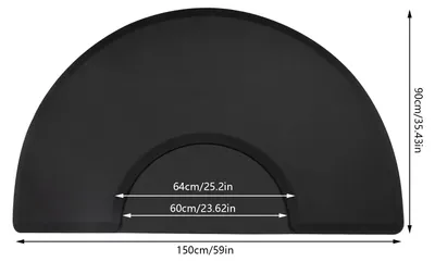 Produktbild von Salonbodenmatte, Anti-Ermüdungsdesign, rutschfeste Oberfläche, schwarz