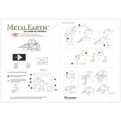 Image de METAL EARTH Puzzle 3D F-22 Raptor avion de combat