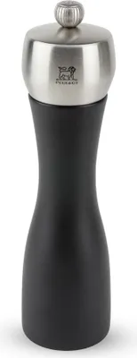 Produktbild von PEUGEOT Pfeffermühle FIDJI 20cm Schwarz Edelstahl Buchenholz Stahlmahlwerk