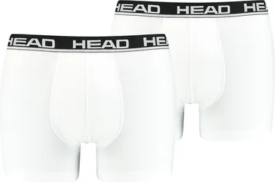 Produktbild von HEAD Herren Boxershort, 2er Pack - Basic, Baumwoll Stretch, einfarbig Weiß S