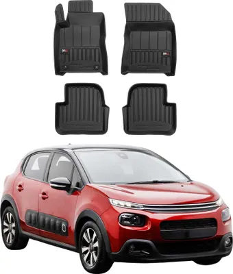 Produktbild von 2016-2024 Citroen C3 Schrägheck Fußmatten TPE Schwarz 4 tlg