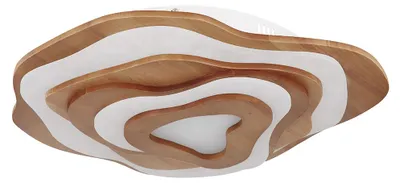 Produktbild von LED Deckenleuchte, Holz, dimmbar, Fernbedienung, CCT, L 58 cm