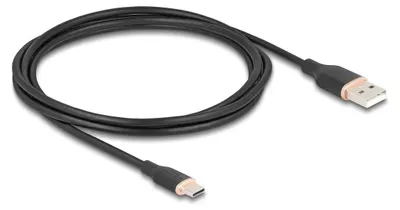 Zdjęcie produktu dla DeLOCK 81227, 2,5 m, USB A, USB C, USB 2.0, 0,48 Gbit/s, Czarny