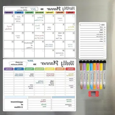 Image de Calendriers magnétiques pour le réfrigérateur avec marqueur et effaceur