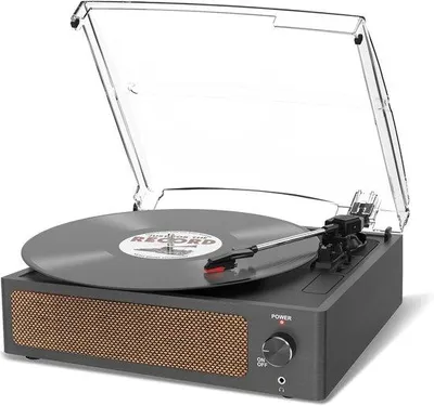 Produktbild von Vintage Bluetooth CD Player mit Holzkohlefarbe