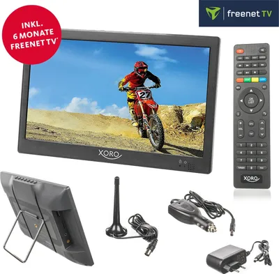 Produktbild von Xoro PTL 1050 V2, 10.1"(25.6cm) DVB-T2 Mini TV / freenet