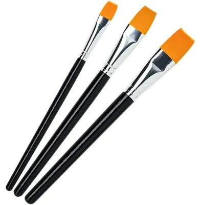 Productafbeelding van Set van 3 platte penselen voor acrylverf