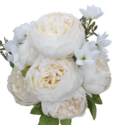 Produktbild von Duovlo Künstliche Pfingstrosen, Seidenblumen, Vintage, Hochzeit, Heimdekoration,