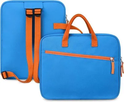 Image de Sac à dos pour livres et fournitures scolaires - grande capacité avec bretelles réglables - bleu