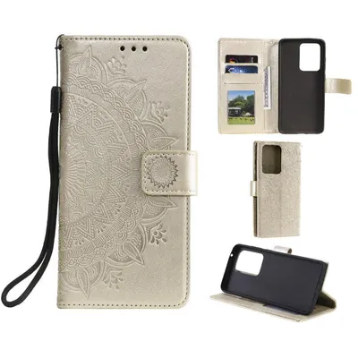Obrázek produktu pro Samsung Galaxy S20 Ultra Pouzdro na mobilní telefon Flipové pouzdro Ochranný kryt Mandala Gold