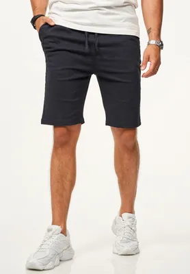 Produktbild von SOULSTAR Herren Chinoshorts mit Gummibund & Tunnelzug - Kurze Hose für Herren Regular-Fit Sommershorts mit Elasthan-Anteil Bermuda & Zipper-Tasche