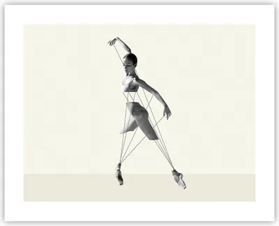 Produktbild von Poster - Poster ohne Rahmen - Surreal Ballerina Marionette - 50x40 cm - Wand Bild - Wanddeko - Wandbilder - Kunstposter - Wandposter - Bilder - Kunstdruck - Wanddekoration - Wandbild - P2XAA50x40-4812