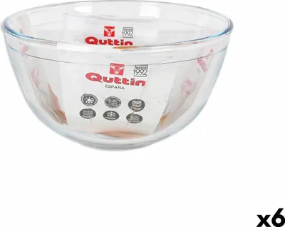 Obrázek produktu pro Míchací miska z lesklého skla ø 21,2 x 11,2 cm (6 kusů)