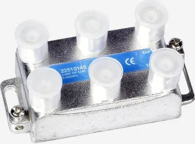 Produktbild von fuba Abzweiger 4-fach OVA 412, rückkanaltauglich, 13 dB Abzweigdämpfung, Class A, Druckgussgehäuse