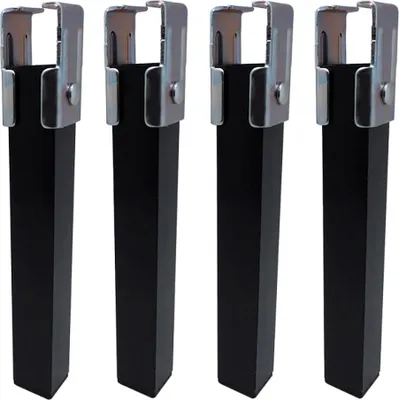 Zdjęcie produktu dla Nogi łóżka Micel PT25 96402 stal czarna 4 sztuki (3,5 x 3,5 x 25,5 cm)