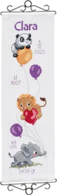 Produktbild von Permin Kreuzstich Stickpackung "Clara", Zählmuster, 14x45cm, 36-1735