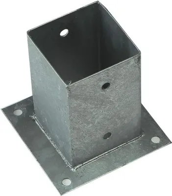 Produktbild von Aufschraubhülse Bodenhülse Pfostenträger Pfostenschuhe zum Aufschrauben für Pfosten : 7 x 7 cm Maße Pfosten: 7 x 7 cm