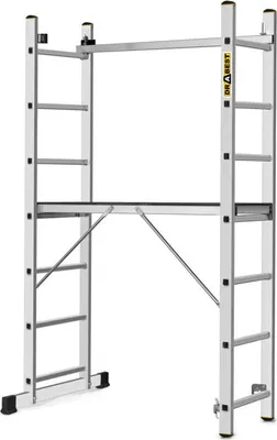 Produktbild von Drabest | Aluminiumgerüst - Aluminiumgerüst 2X7 - Leitergerüst - Tragfähigkeit der Plattform: 150 kg - Abmessungen der Plattform 46X150 CM