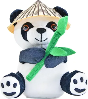 Produktbild von Plüsch Laber-Panda Bao Bao mit Hut und Bambus 145x12x18cm