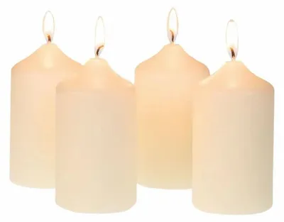 Produktbild von Stumpenkerzen ivory 50x90mm 4 Stück