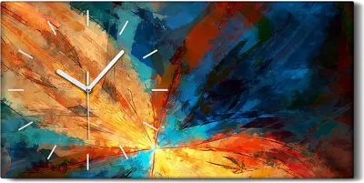 Produktbild von Wandbild Leinwand Bilder Wanduhr 60x30 Foto Bild Moderne Kunst abstrakt - weiße Hände