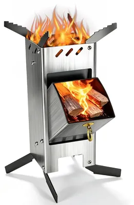 Productafbeelding van Raketoven, kanonenkachel, campinggrill, insteeksysteem, staal