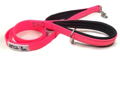 Hundeleine mit zwei Griffen, 1,5 m, 2,5 cm, rosa