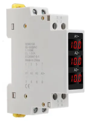 Productafbeelding van 3-fase Ampèremeter DIN-rail Stroommeter Mini Modulaire