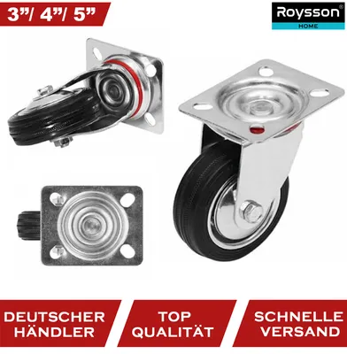 Produktbild von Transportrad, drehbar ohne Bremse, 100 mm, 6688