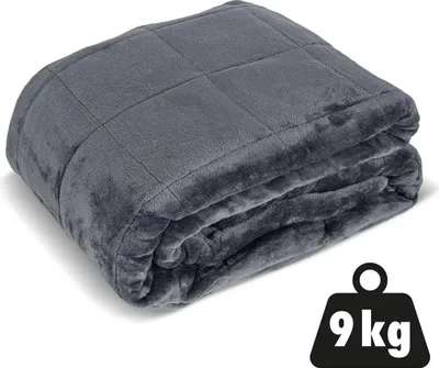 Produktbild von 9 kg Gewichtsdecke | ca. 135 x 200 cm | Entspannungsdecke – schwere Bettdecke | Anti-Stress Decke | Therapiedecke | weicher Polyester-Fleece-Bezug