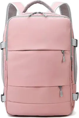 Image de Sac à dos de voyage, imperméable, plusieurs compartiments, rose