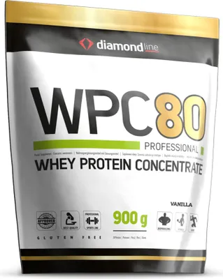 Produktbild von Diamond Line Whey Protein WPC80 - 900g Vanille